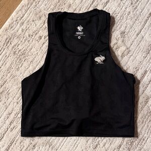 Rabbit Black Crop Top